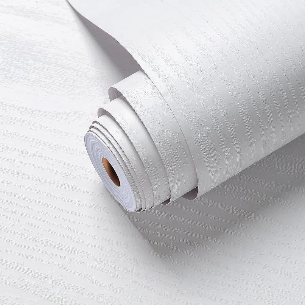 90CM Wood Grain Stickers for Furniture Waterproof Vinyl Wall Sticker Self Adhesive PVC Wallpaper Kitchen Cabinet Door Renovation