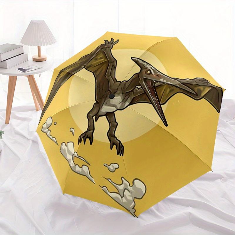 

1pc Pterodactyl in Flight Automatic Opening and Closing Umbrella, Lightweight 3-Fold, With Cute Cartoon Characters, Suitable for Home, Outdoor and Dai