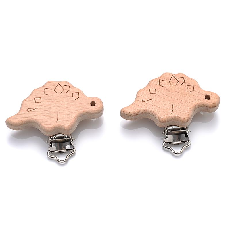 5Pcs/Lot New Arrival Lovely Wooden Pacifier Clip Natural Beech Wood Accessories for Baby Handmade Dummy Clips Pacifier Chain