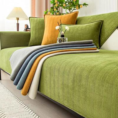 Chenille Textures Sofa Cover Universal Non-Slip Couch Cover Towel Sofa Protective Mats For Living Room Decoration Sofa Cushion