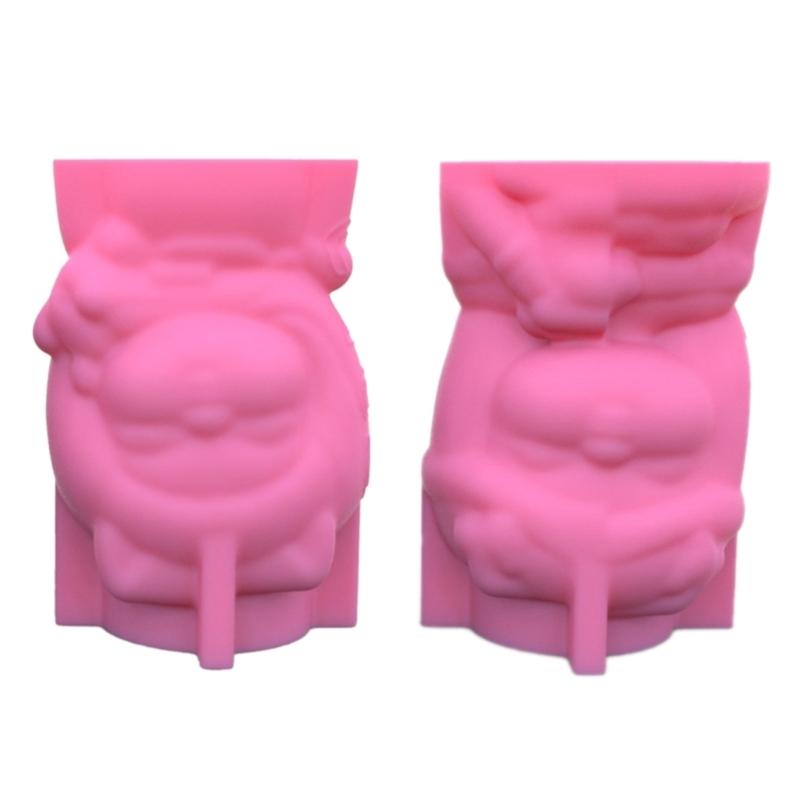 Garden Planter Pot Silicone Mold Girl and Puppy Vase Flower Pot Resin Mold Unique Gift Garden Decoration Planter Mold