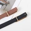Modischer Gürtel aus Kunstleder für Damen, rechteckige Schnalle, einfarbig, Taillengürtel für Hosen, Jeans, vielseitiges Accessoire für Kleider, Hemden, Oberteile