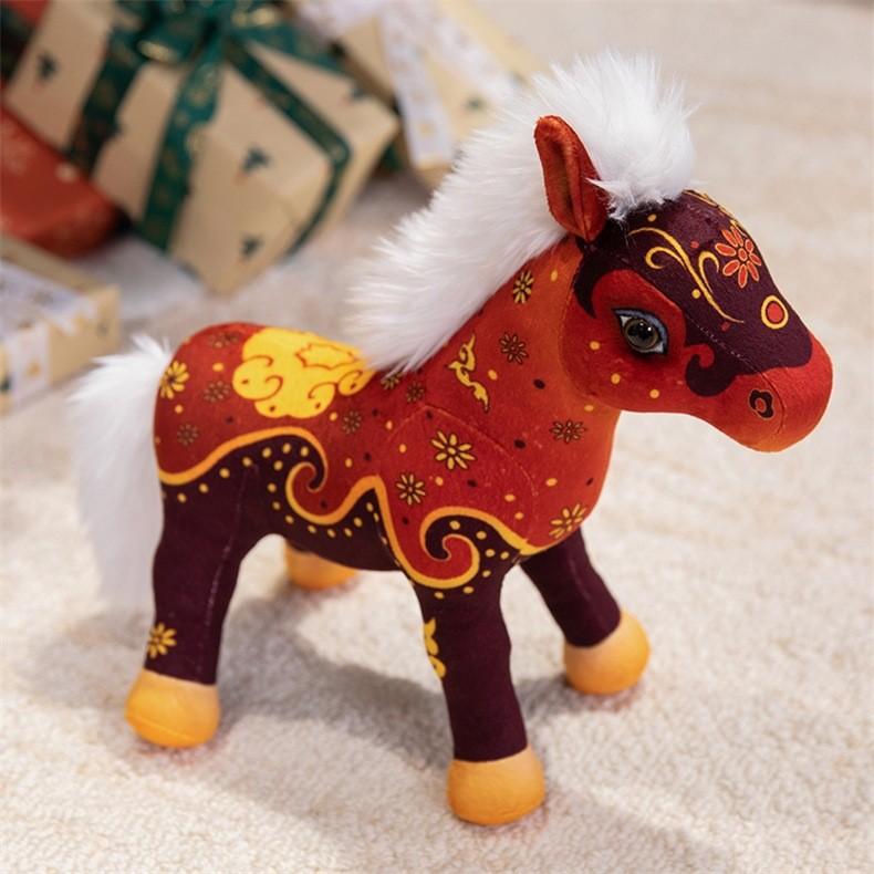 Cute Ethnic Style Pony Plush Toy Doll For Kids Birthday Gift