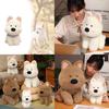 Cute West Highland White Terrier Plush Dog Doll Soft Stuffed Toy For Pets In White And Brown Colors
