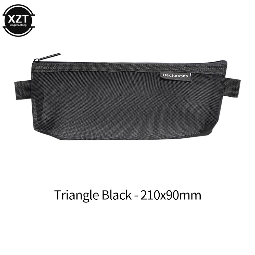 

1 PCS Creative Mesh Transparent Cute Square/Oval Portable Pen Pencil Pouch Bag School Office Supply Stationery Case Storage Bag