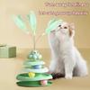 3-stöckiger Katzenspielturm Drehteller Rollkugelspielzeug Interaktives Intelligenz-Trainingsbahn Puzzle Lustige Spiele Zubehör