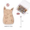 DIY Animal Magnetic Pin Holder 38mm Cross Stitch Sewing Pins Beech Wood Sewing Crafts Tool Needle Storage Picker Holder