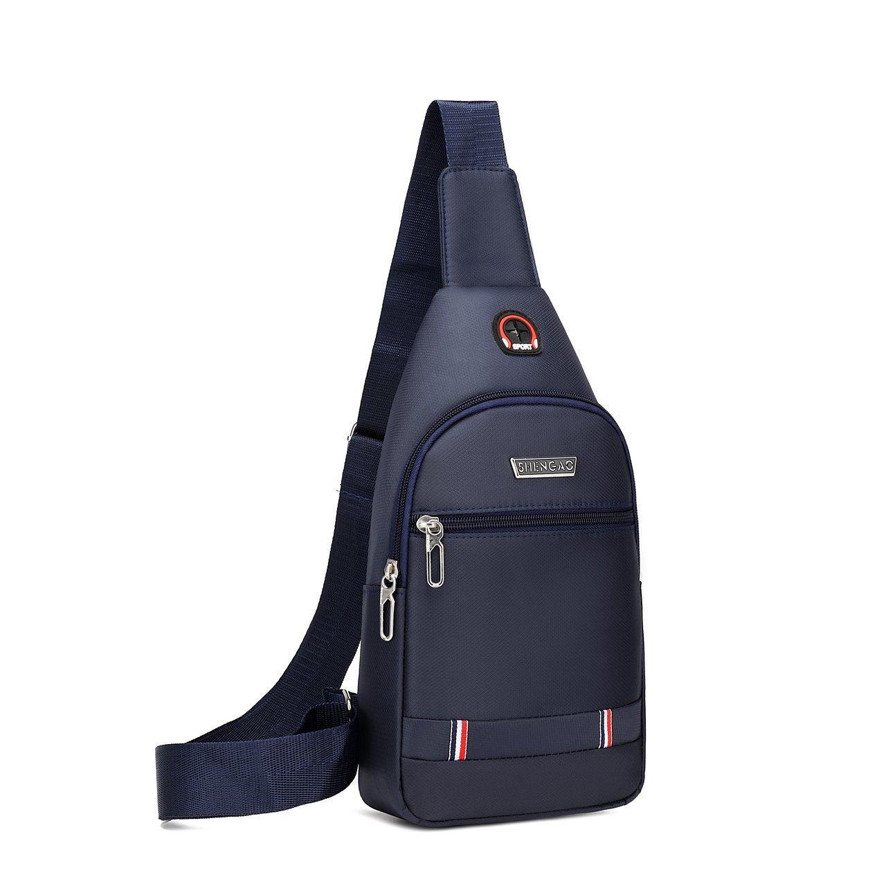 

Чоловіча нагрудна сумка Проста сумка для зберігання Дорожній маленький рюкзак Чорна сумка через плече Міні-сумка для кави Сумка на плече Сумка-портфель Сумки для рук синій