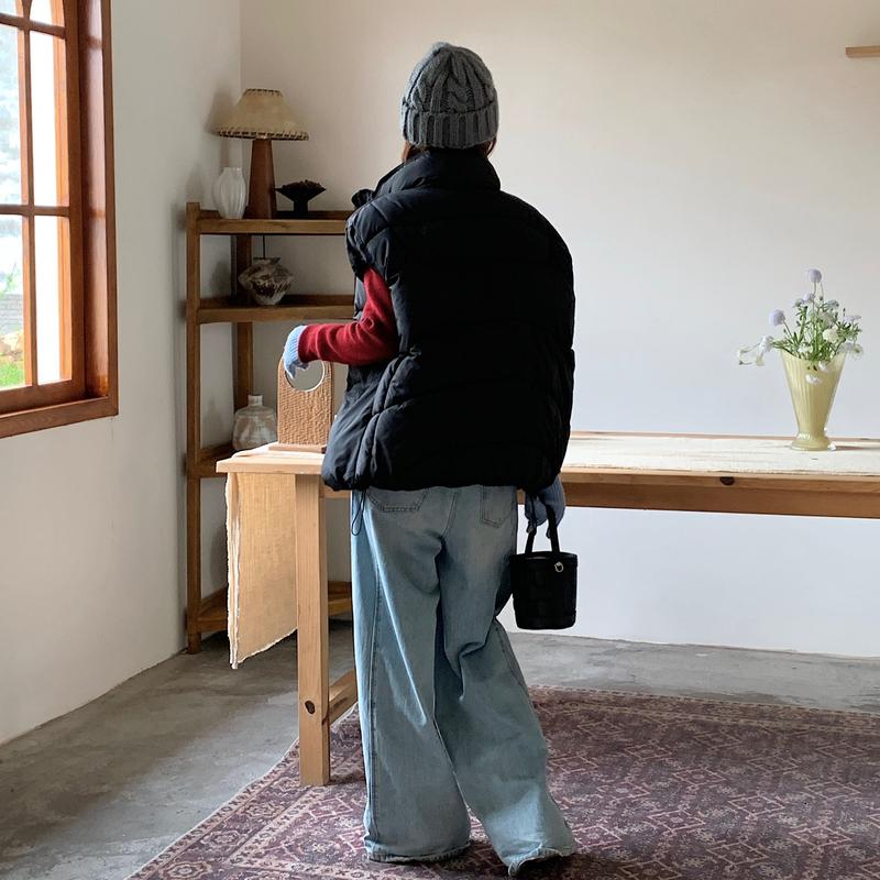 DIMANAF 2025 Women Parkas Plus Size Vest Coats Jackets Short Sleeveless Outerwear Thick Warm New Autumn Winter