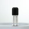 5ml Pink Square Thick Barrel Lip Gloss Tube, Transparent Cosmetic Container with Gold Silver Cap, Empty Refillable Packaging