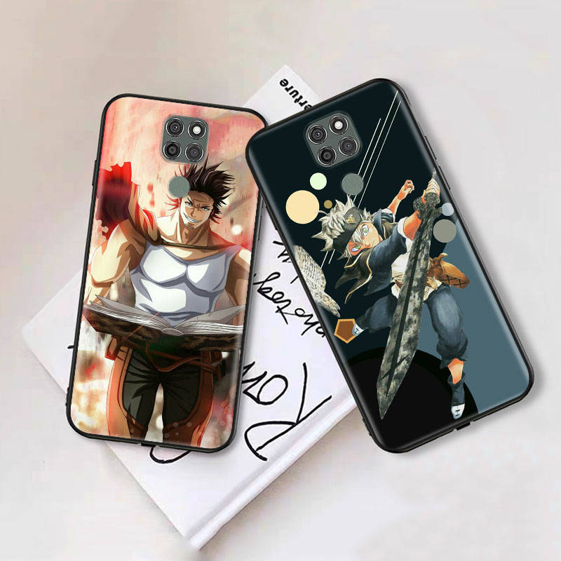 Black Case for Xiaomi Poco X6 X4 M5 M6 F5 F6 C65 C55 C50 C51 C40 Pro Redmi 14C A3X 13C 12C 11T 10A 9C Note 7 6 8A Plus W-50 Black Clover