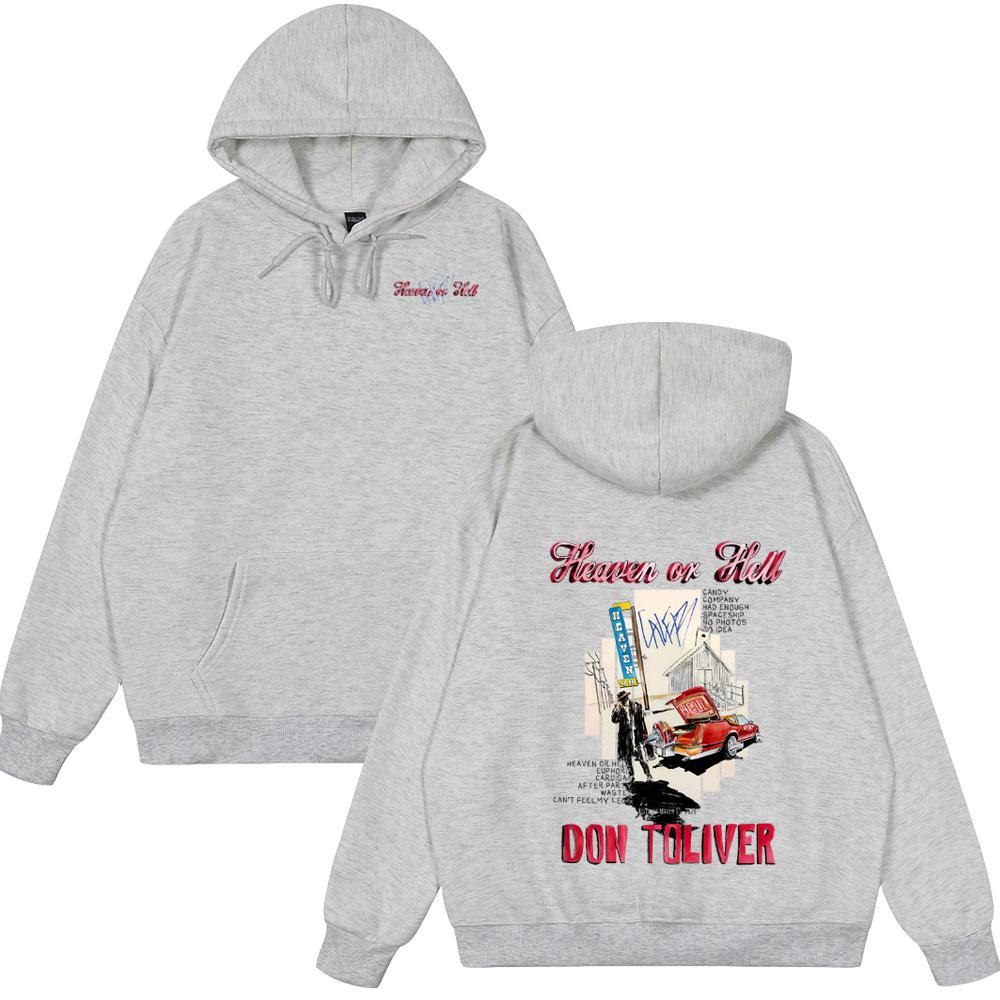 Raper Don Toliver Album Heaven or Hell 2025 Bluza z kapturem Męska Damska Moda Hip Hop Długi Rękaw Top Zimowy Styl Oversize Streetwear