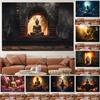 Large Buddha Statue Canvas Painting Buddah Statue and Candles Posters and Prints for Living Room Religious Wall Decor Unframe