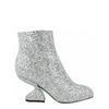 Sal 85 Glitter Ankle Booties Silver