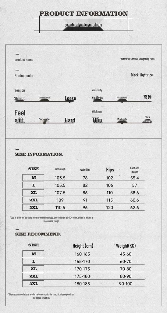 JEEP SPIRIT Men's Waterproof Straight-Leg Sport Pants