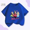 Unisex Kids Summer T-Shirt: Heart-Shaped Cartoon Print & Fun Slogan