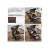 Chaise de bureau ergonomique, chaise de direction avec fonctions massage et chauffage, dossier réglable (marron)