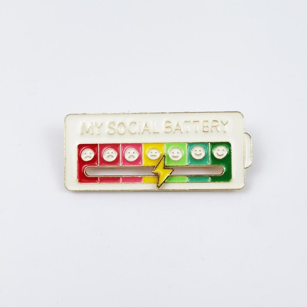 Niche Design Mood-Changing Smiling Face Brooch - Creative Metal Badge for Students' Clothing & Backpacks