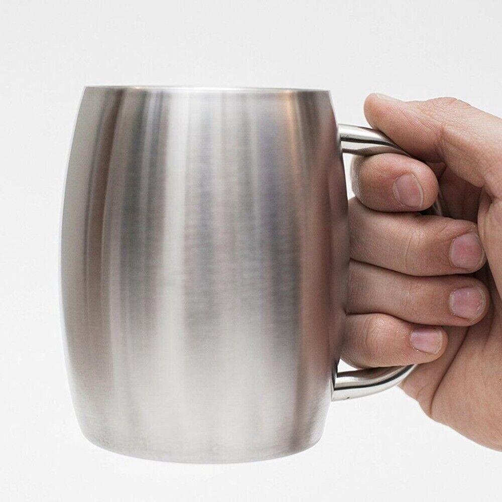 Stainless Steel Office Water Mug 420ml Thermal Cup Portable Beer Mug