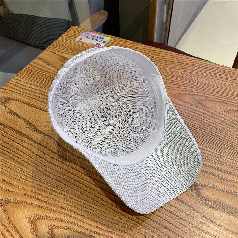 Women's Hat Summer Water Diamond Duck Tongue Hat Hollow Breathable Sunshade Hat Baseball Hat