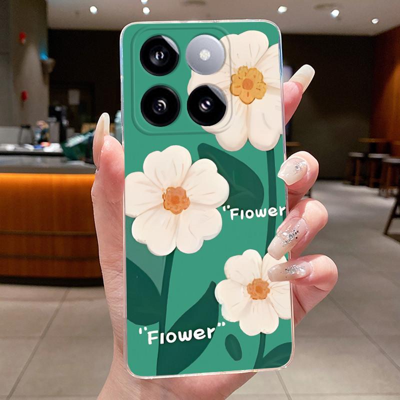 For Xiaomi 14T / Xiaomi 14T Pro Case Clear Luxury Fashion Butterfly Flower Soft TPU Silicone Casing Cover Transparent Phone Case