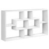 Wall Shelf Bookcase 8 Cubes, Storage Unit, Modern Design, 85 X 14.5 X 47.5 Cm, White