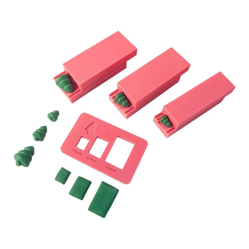 Polymer Clay Bead Forming Tools 3 Size Christmas Tree Mould for Creative Jewelry Making and Art Craft