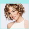 Beautiful Short Curly Wig For Women With Natural Look And Fluffy Volume In Brown Blonde Color