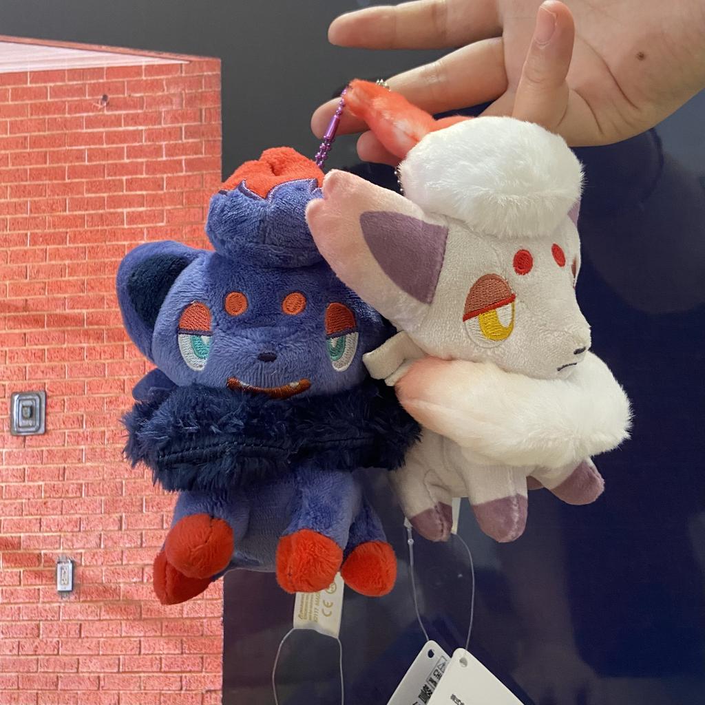 6 Styles Zorua Hisuian Zorua Shiny Plush Toy Keychain Stuffed Toys High Quality Birthday Gifts