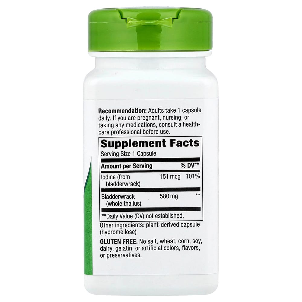 Nature's Way Bladderwrack 580 mg, 100 Vegetable Capsules