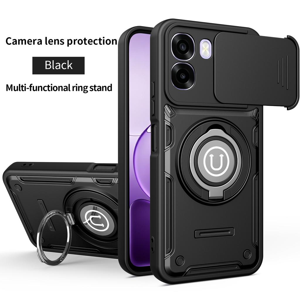 For OPPO A6X Case Oppo A6 4G Cover Oppo A6 5G A6S Magnetic Armor Shockproof Ring Holder Case Magsafe Wireless Charge Phone Cover
