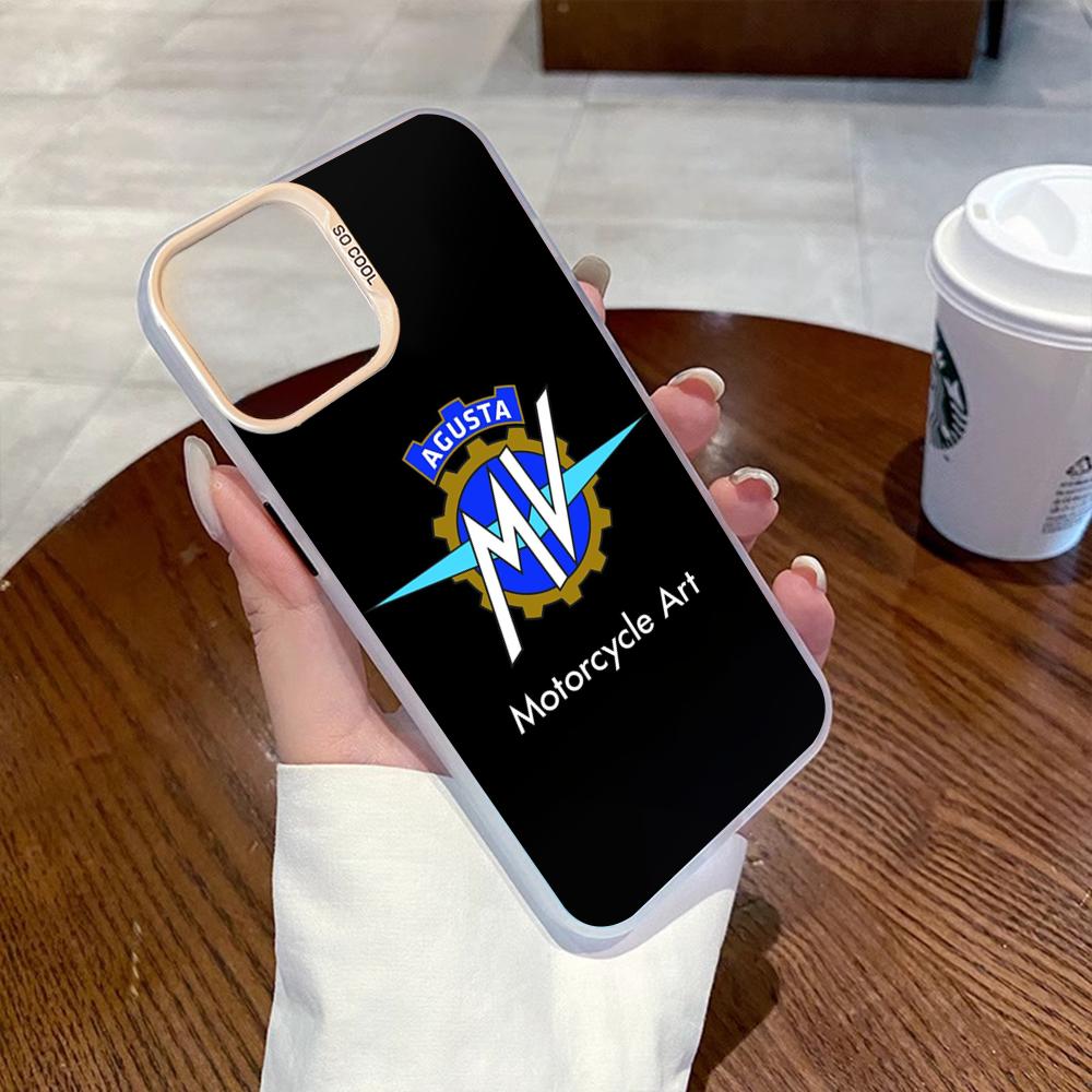 

Moto art Agu-sta logo poster design Phone Case Gradient IMD Colorful Silver Suitable case for iPhone17 16 15 14 13 12 Pro Max iPhone 12