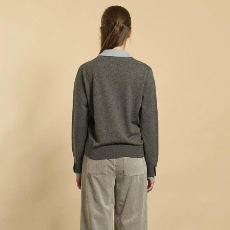 BCBG Layered Collar KniT T shirT B6s1x410