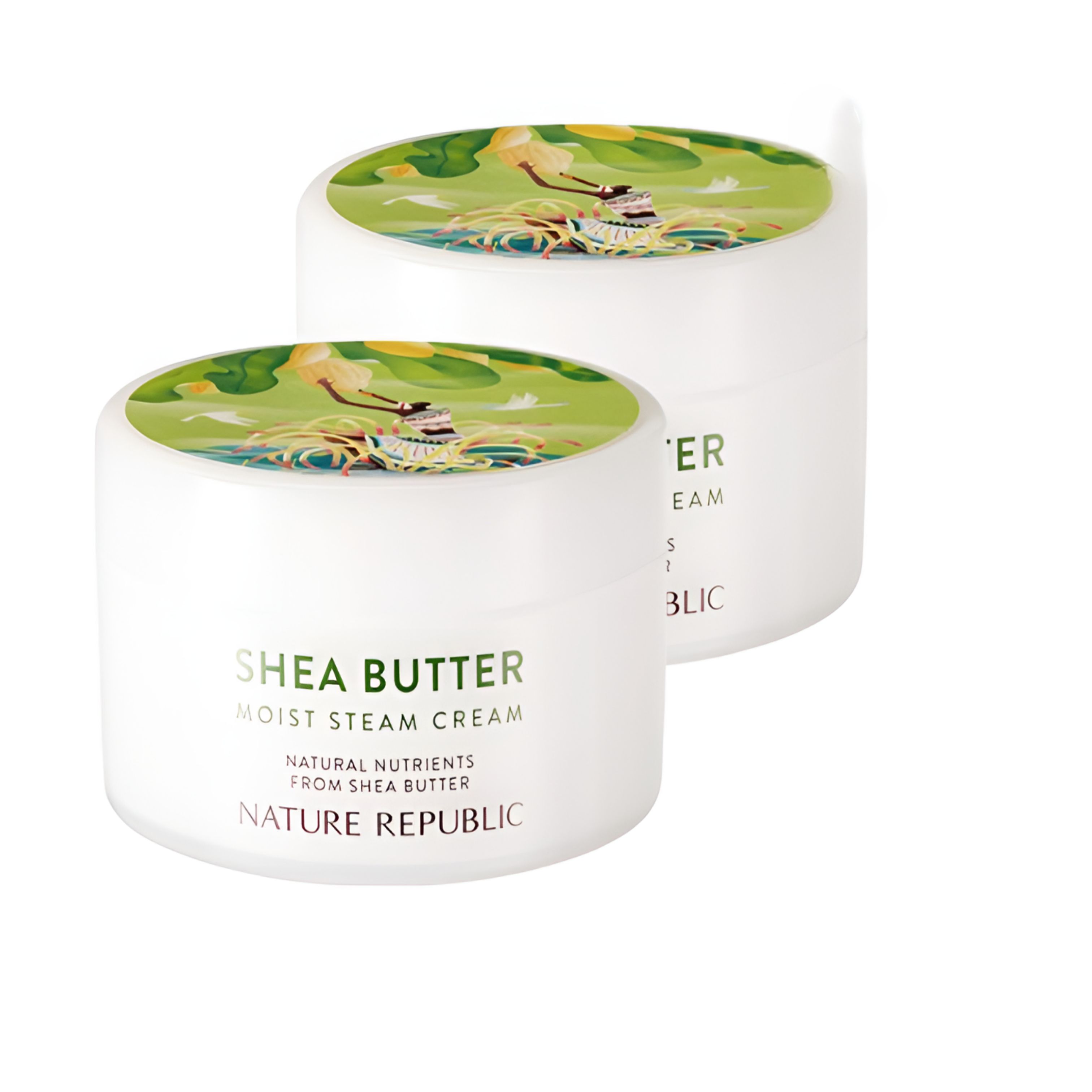 Nature Republic Shea Butter Moist Steam Cream for Normal to Dry Skin Duo Set (100ml × 2)