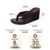 Round head slope heel pinch foot women's flip-flops 2025 summer new casual outer wear fashionable versatile temperament cool slippers