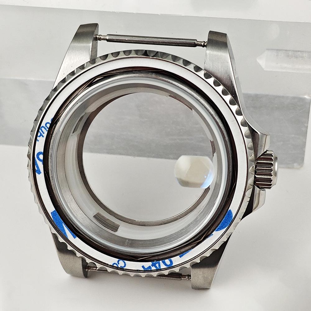 40mm Stainless Steel Case for Men's Modified Watch with Mineral Glass, Compatible with 2813/8215 Movements