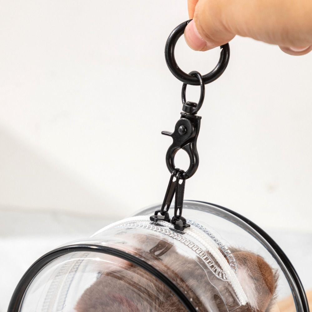 PVC Doll Transparent Walking Bag with Plush Ball Cotton Doll Storage Bag  Outdoor