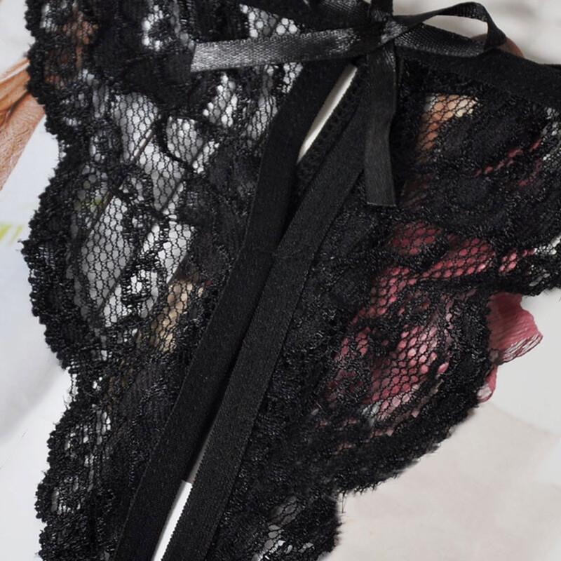 Seductive Lace Crotchless Thong Underwear
