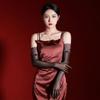 Ultra-thin Sheer Gloves Smooth Long Gloves Breathable Five Finger Gloves  Fashion Accessories