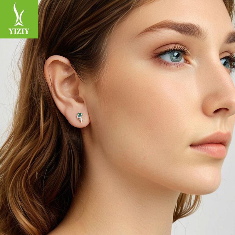 S925 Sterling Silver Ice Cream Stud Earrings, Summer Creative Small Fresh Ice Cream Stud Earrings