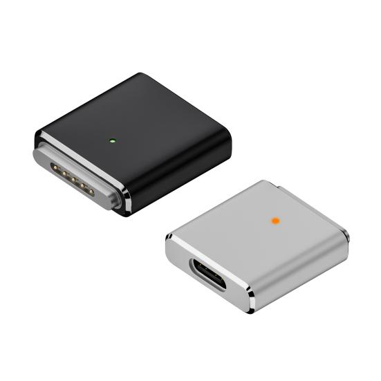 Adapter Type-C Female To 5pin High Power Output 100W Sensible LED Indicator Light Converter for MacBook/Pro/Air