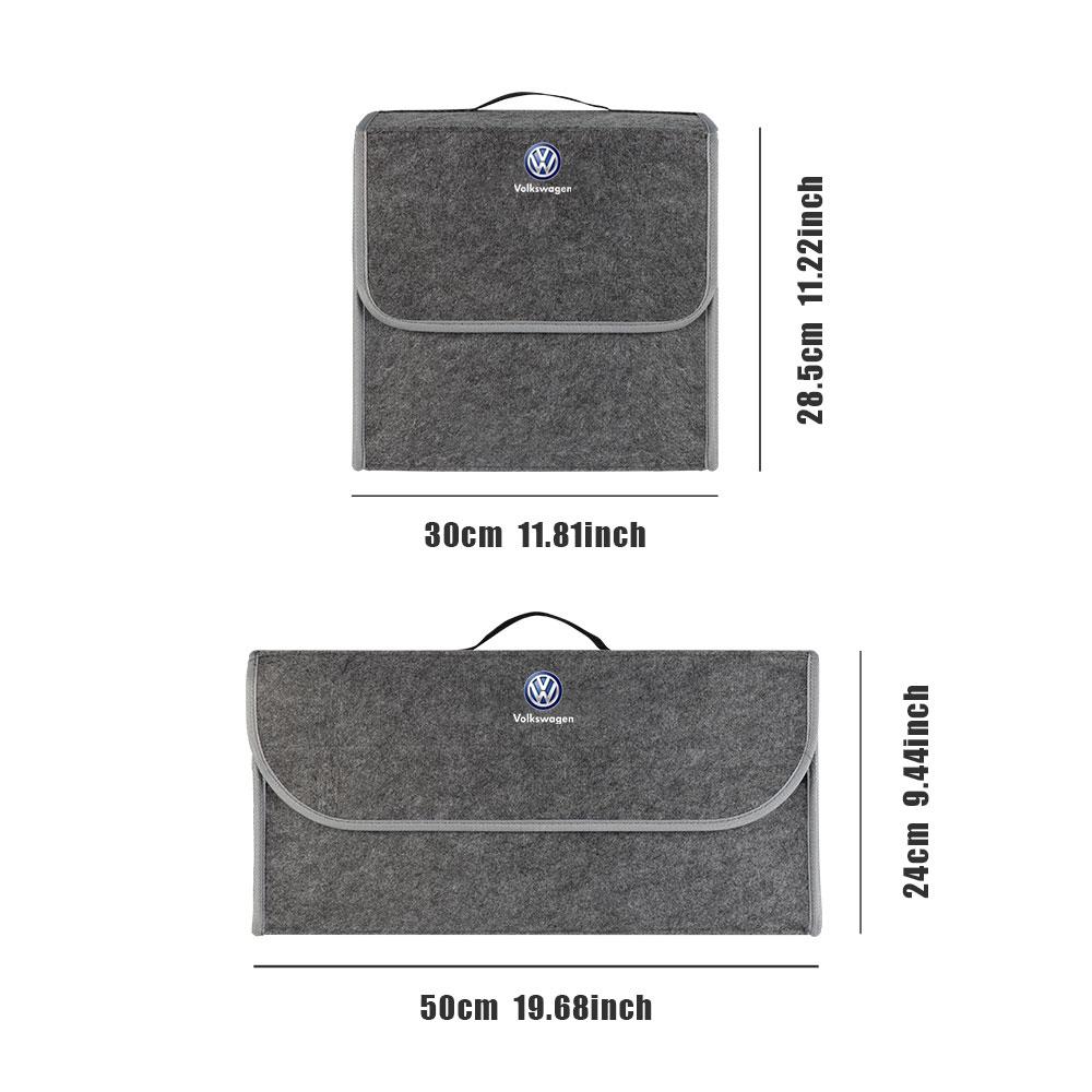 1Pcs Car Soft Felt Storage Bag Organizer Cars Foldable Trunk For Volkswagen Jetta MK5 MK6 Golf-4 5 6 7 Passat 3B7 601 171 B5 B6 B7 T4 T5