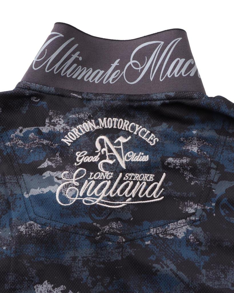 Norton Golf Polo UV Camo Mesh Size M Shirt, Dry, Protection, Print, Shirt, Charcoal, (222NN1200)