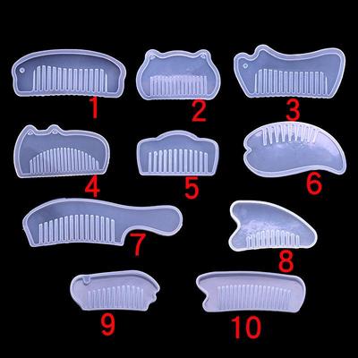 Cute Cartoon Crystal Epoxy Resin Comb Silicone Mold - Multiple Styles