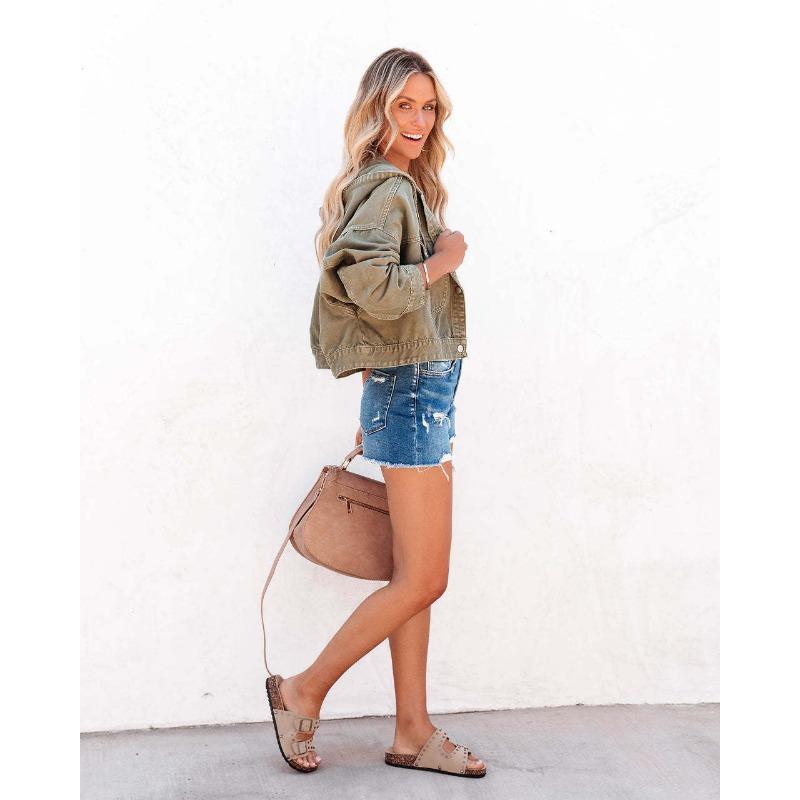 VEZFAA Damenmode, lässig, einfarbig, bedruckt, Herbst-Winter, langärmelig, mit Kapuze, Jacken und Mäntel