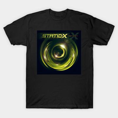 Asian Size Men Print T-shirt Static-X // Shadow Zone No-Cut Heat Transfer Print Cotton Tshirt