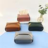 Cute Tissue Box Holder Household PU Leather Napkin Holder Organizer Bedroom Kitchen Desktop Storage Case Toilet Paper Towel Case