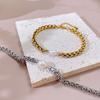 Titanium Steel Special Interest Light Luxury Design Stainless Steel Chain Natural Freshwater Pearl Bracelet