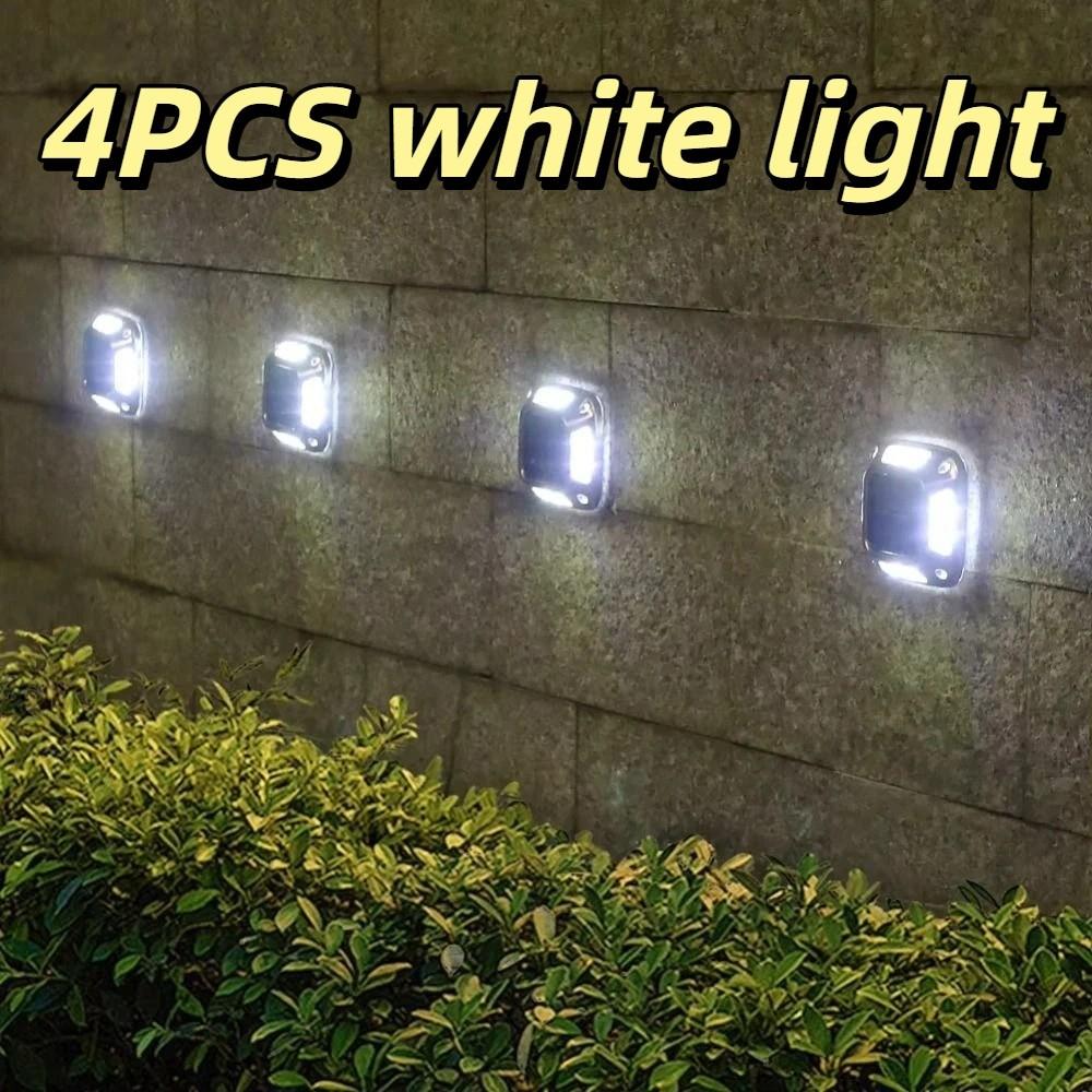 

4 PCS 8 LED Solar Ground Lights Warm Light/White Light Deck Light Villa Decor Garden Light Sidewalk White Light