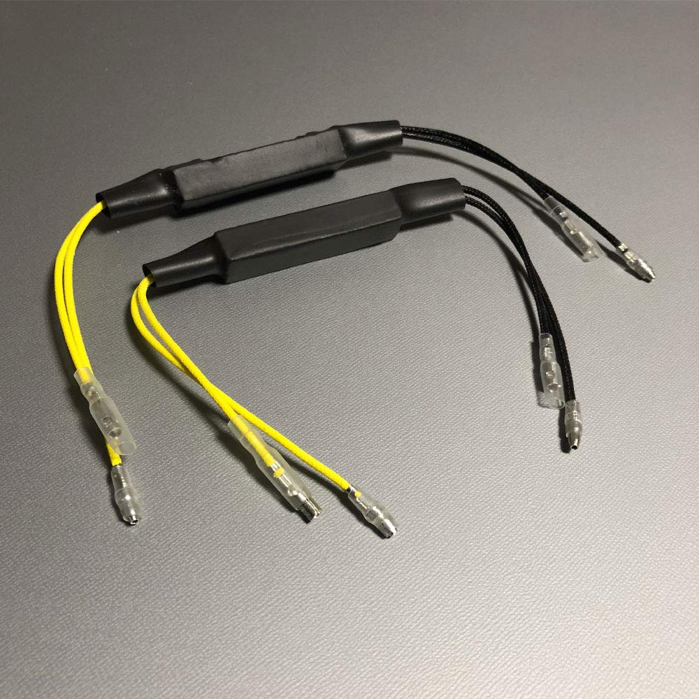 Discover Winds Bike Motorcycle LED Turn Signal Resistor Anti-Hifra Resistor Canceller, Decoder, LED Resistor, Set of 2